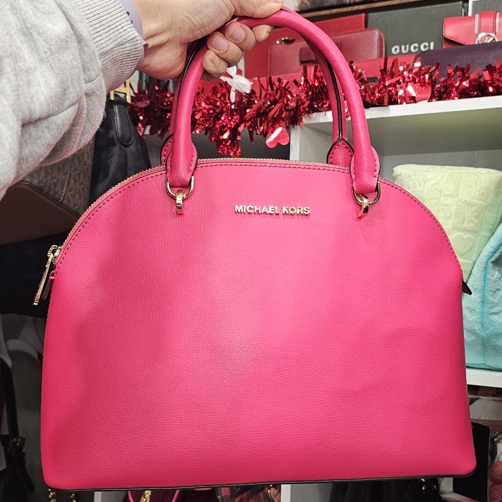 Michael Kors Hot Pink Dome Satchel